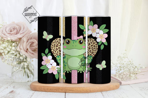 Kawaii Frog 20oz Tumbler Wrap Sublimation sassyprint 