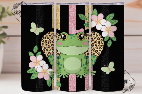 Kawaii Frog 20oz Tumbler Wrap Sublimation sassyprint 