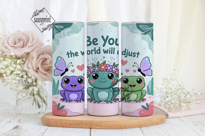 Kawaii Frogs Tumbler Wrap PNG Sublimation sassyprint 