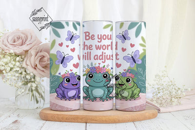 Kawaii Frogs Tumbler Wrap PNG Sublimation sassyprint 