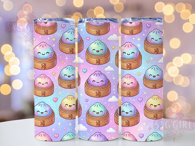 Kawaii Galaxy Dumplings 20oz Tumbler, Cosmic Food, Starry Bites, Pastel Space, Cute Cuisine, Nebula Glow, Whimsical Universe, Sublimation Wrap Sublimation SvggirlplusArt 
