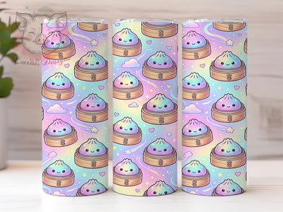 Kawaii Galaxy Dumplings 20oz Tumbler, Kawaii Galaxy Dumplings, 20oz Tumbler Wrap, Sublimation Design, Cute Dumpling PNG, Galaxy Tumbler Wrap, Kawaii Food Tumbler Design, Digital Download Sublimation Lara' s Designs 