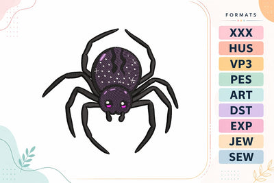 Kawaii Galaxy Spider Halloween Embroidery Design Embroidery/Applique DESIGNS sg embroidery 