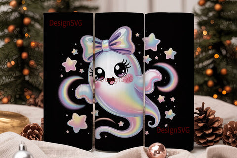 Kawaii Ghost 20oz Tumbler Design Sublimation DesignSVG 