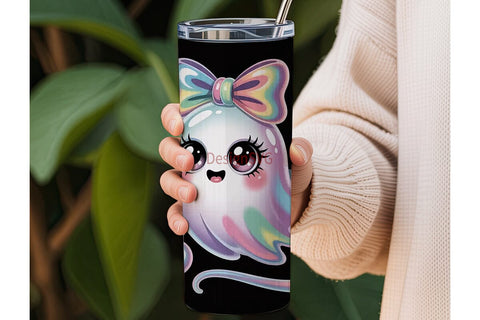 Kawaii Ghost 20oz Tumbler Design Sublimation DesignSVG 