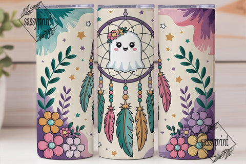 Kawaii Ghost Dreamcatcher 20oz Tumbler Sublimation sassyprint 