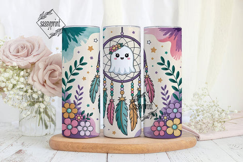 Kawaii Ghost Dreamcatcher 20oz Tumbler Sublimation sassyprint 