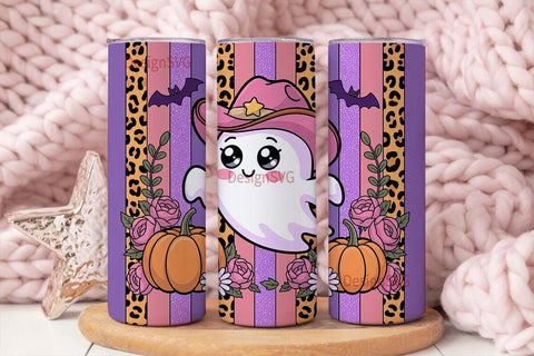 Kawaii Ghost Halloween 20oz Tumbler Wrap Sublimation DesignSVG 