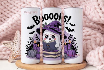 Kawaii Ghost Halloween 20oz Tumbler Wrap Sublimation DesignSVG 