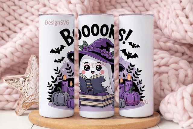 Kawaii Ghost Halloween 20oz Tumbler Wrap Sublimation DesignSVG 