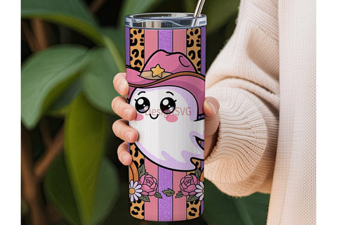 Kawaii Ghost Halloween 20oz Tumbler Wrap Sublimation DesignSVG 