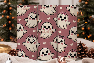 Kawaii Ghost Halloween 20oz Tumbler Wrap Sublimation DesignSVG 