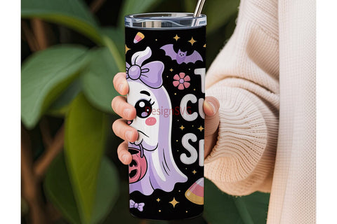 Kawaii Ghost Halloween 20oz Tumbler Wrap Sublimation DesignSVG 