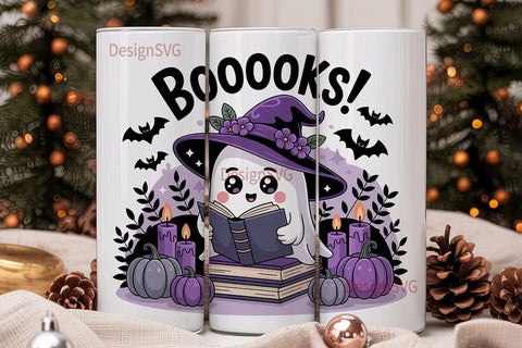 Kawaii Ghost Halloween 20oz Tumbler Wrap Sublimation DesignSVG 