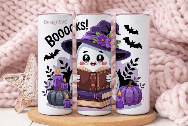 Kawaii Ghost Halloween 20oz Tumbler Wrap Sublimation DesignSVG 
