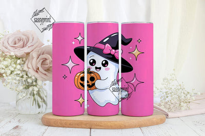 Kawaii Ghost Halloween 20oz Tumbler Wrap Sublimation sassyprint 