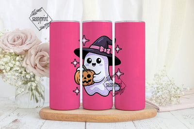 Kawaii Ghost Halloween 20oz Tumbler Wrap Sublimation sassyprint 