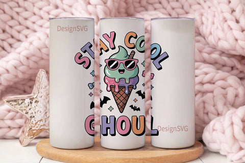 Kawaii Ghoul Ice Cream 20oz Tumbler Sublimation DesignSVG 