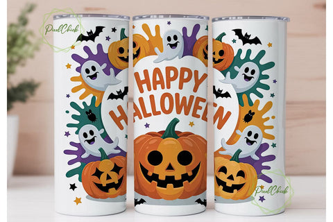Kawaii Halloween 20oz Tumbler Wrap Sublimation PixelChick 