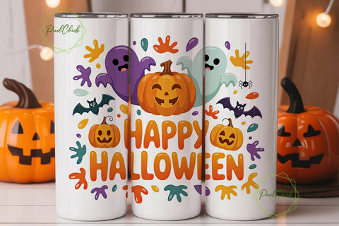 Kawaii Halloween 20oz Tumbler Wrap Sublimation PixelChick 