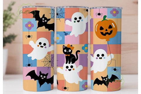 Kawaii Halloween 20oz Tumbler Wrap Sublimation PixelChick 