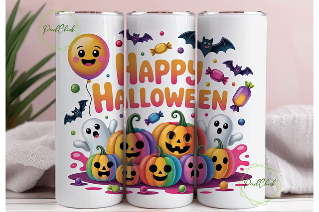 Kawaii Halloween 20oz Tumbler Wrap Sublimation PixelChick 
