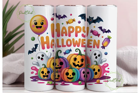 Kawaii Halloween 20oz Tumbler Wrap Sublimation PixelChick 