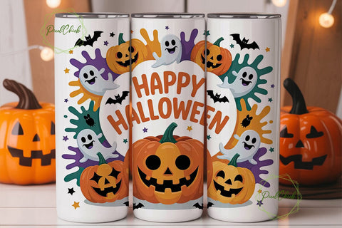 Kawaii Halloween 20oz Tumbler Wrap Sublimation PixelChick 