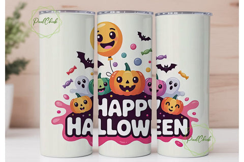 Kawaii Halloween 20oz Tumbler Wrap Sublimation PixelChick 