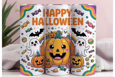 Kawaii Halloween 20oz Tumbler Wrap Sublimation PixelChick 
