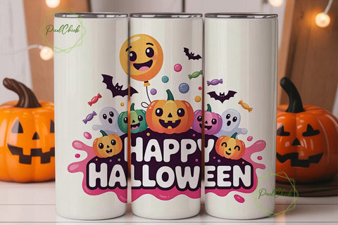 Kawaii Halloween 20oz Tumbler Wrap Sublimation PixelChick 