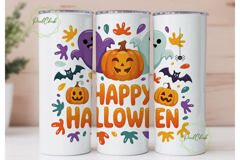 Kawaii Halloween 20oz Tumbler Wrap Sublimation PixelChick 