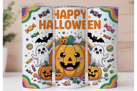 Kawaii Halloween 20oz Tumbler Wrap Sublimation PixelChick 