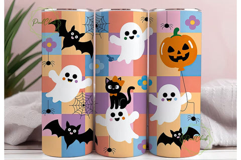 Kawaii Halloween 20oz Tumbler Wrap Sublimation PixelChick 