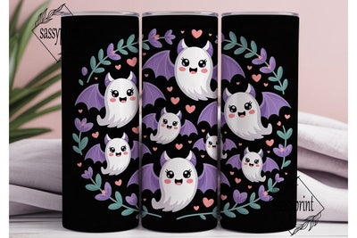 Kawaii Halloween 20oz Tumbler Wrap Sublimation sassyprint 