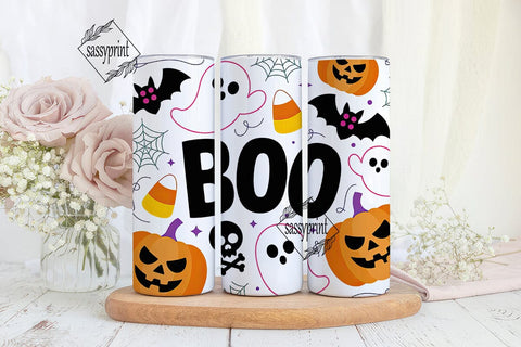 Kawaii Halloween 20oz Tumbler Wrap Sublimation sassyprint 