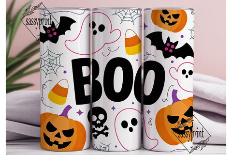 Kawaii Halloween 20oz Tumbler Wrap Sublimation sassyprint 