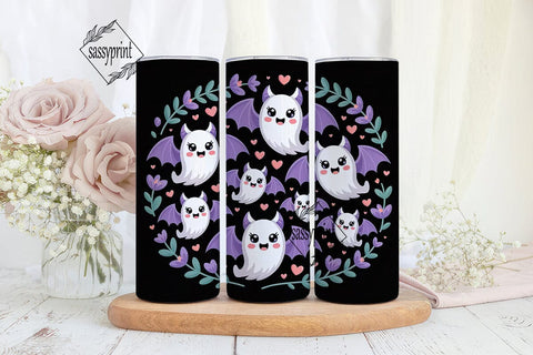 Kawaii Halloween 20oz Tumbler Wrap Sublimation sassyprint 