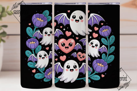 Kawaii Halloween 20oz Tumbler Wrap Sublimation sassyprint 