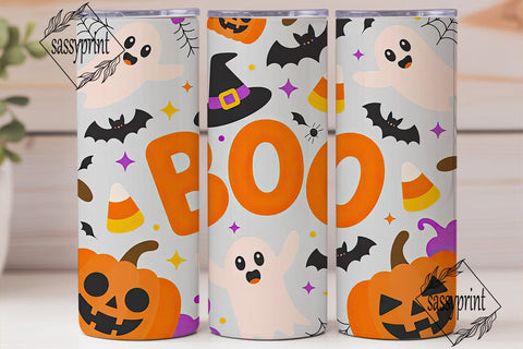 Kawaii Halloween 20oz Tumbler Wrap Sublimation sassyprint 