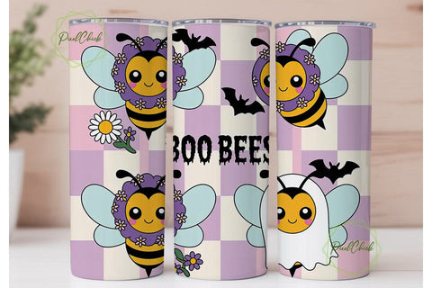 Kawaii Halloween Bees 20oz Tumbler Wrap Sublimation PixelChick 
