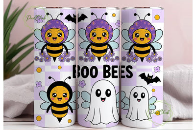 Kawaii Halloween Bees 20oz Tumbler Wrap Sublimation PixelChick 