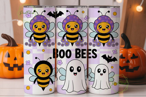 Kawaii Halloween Bees 20oz Tumbler Wrap Sublimation PixelChick 