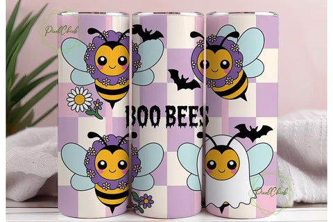 Kawaii Halloween Bees 20oz Tumbler Wrap Sublimation PixelChick 