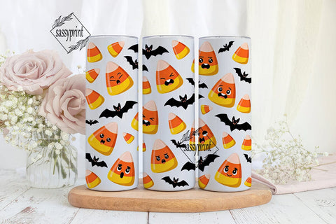 Kawaii Halloween Candy Corn 20oz Tumbler Sublimation sassyprint 