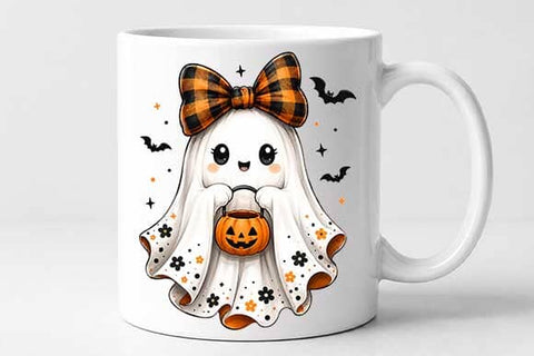 Kawaii Halloween Ghost PNG | Cute Ghost Sublimation Digital Download SVG BillahCrafts 