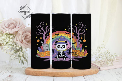 Kawaii Halloween Panda 20oz Tumbler Wrap Sublimation sassyprint 