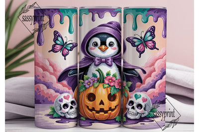 Kawaii Halloween Penguin 20oz Tumbler Sublimation sassyprint 