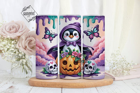 Kawaii Halloween Penguin 20oz Tumbler Sublimation sassyprint 