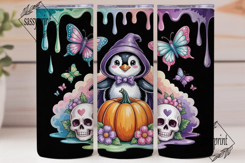 Kawaii Halloween Penguin 20oz Tumbler Sublimation sassyprint 
